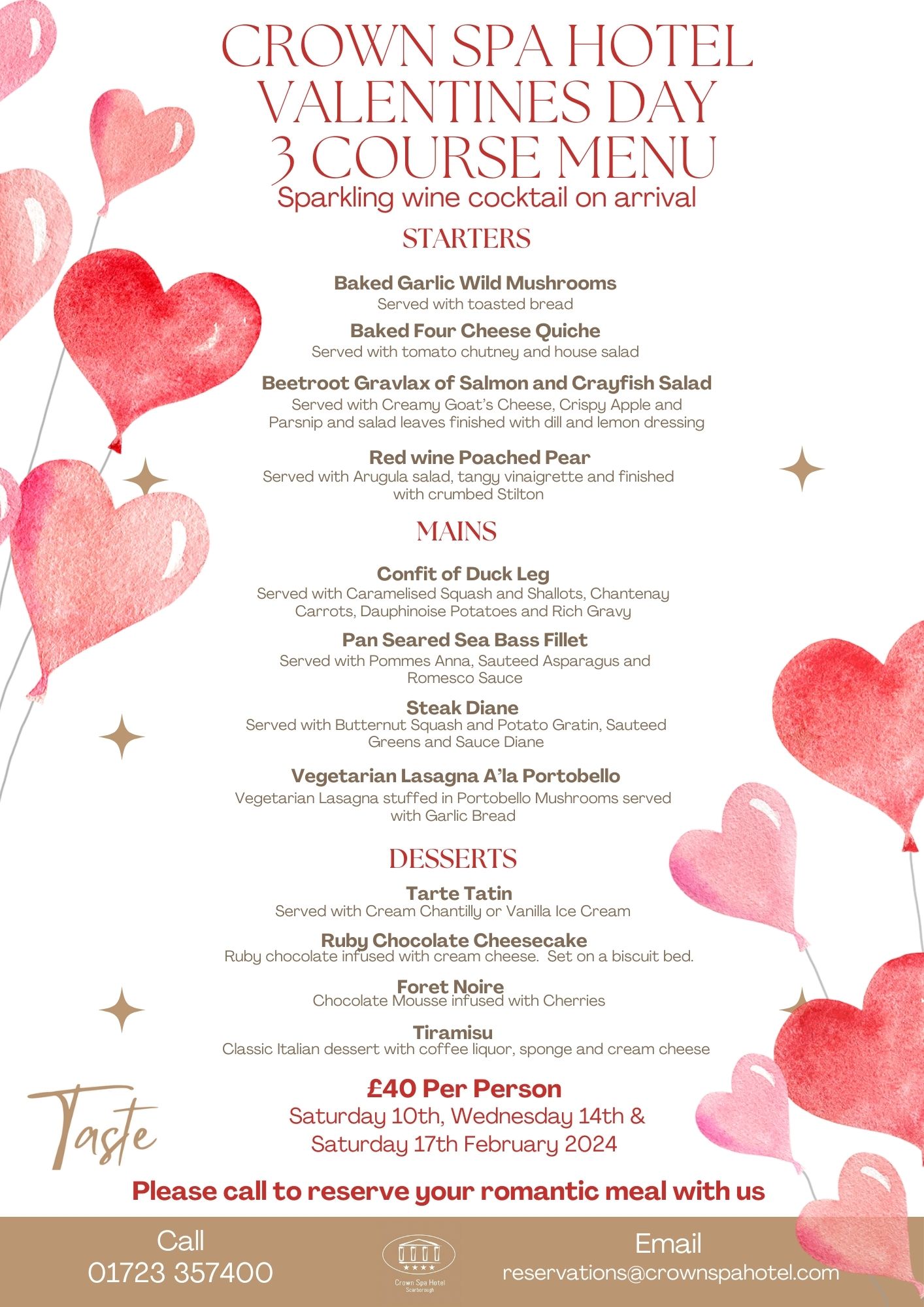 Valentine’s Day Delight at Crown Spa Hotel